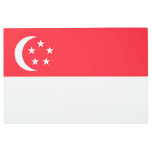 Singapore flag metal print