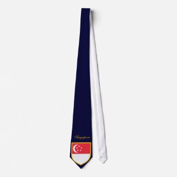 Singapore Flag Neck Tie by GrooveMaster at Zazzle