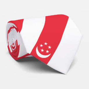 Singapore Flag Neck Tie