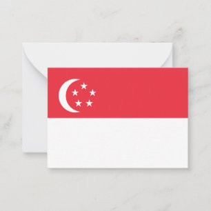 Singapore flag note card