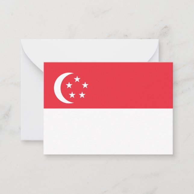 Singapore flag note card (Front)