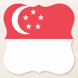 Singapore Flag Paper Coaster