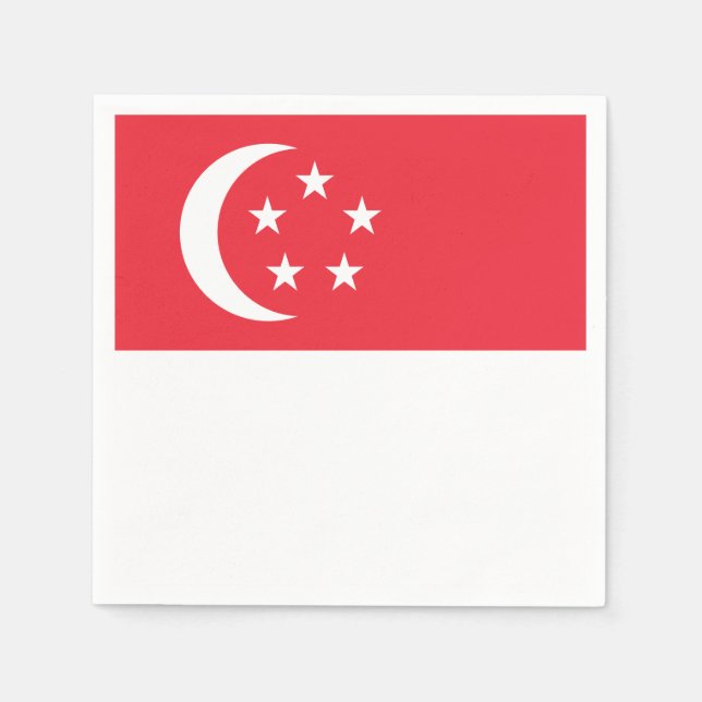 Singapore Flag Paper Napkins (Front)