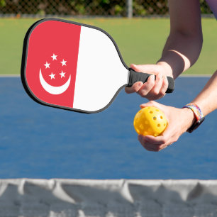 Singapore flag pickleball paddle