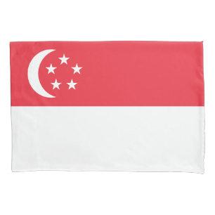 Singapore Flag Pillow Case