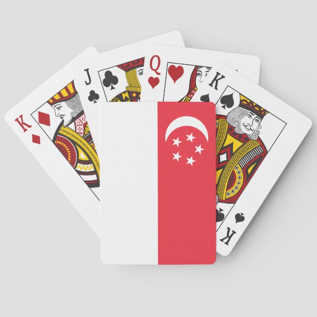 Singapore Flag Poker Cards (Back)