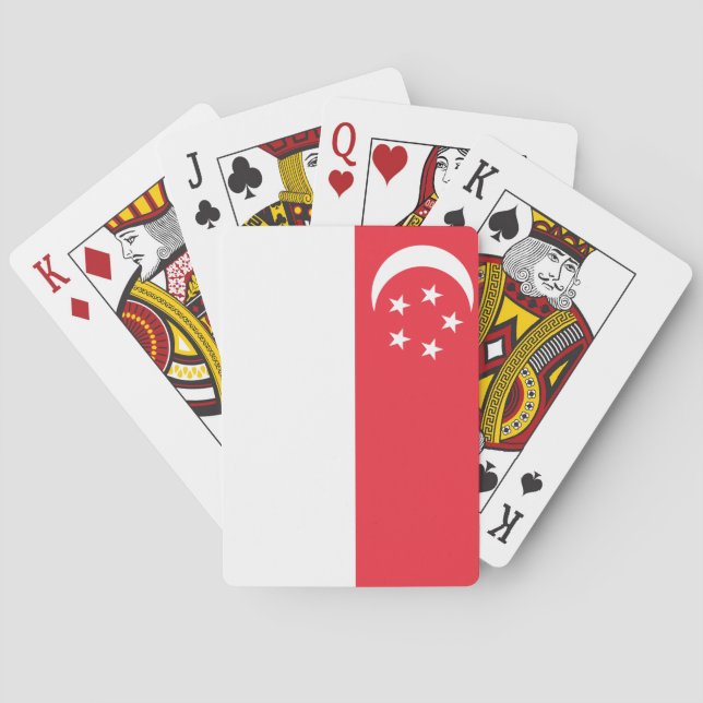 Singapore Flag Poker Cards (Back)