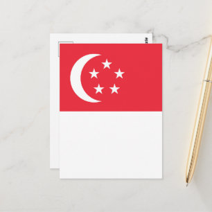 Singapore flag postcard