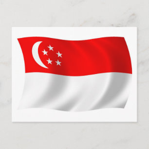Singapore Flag Postcard