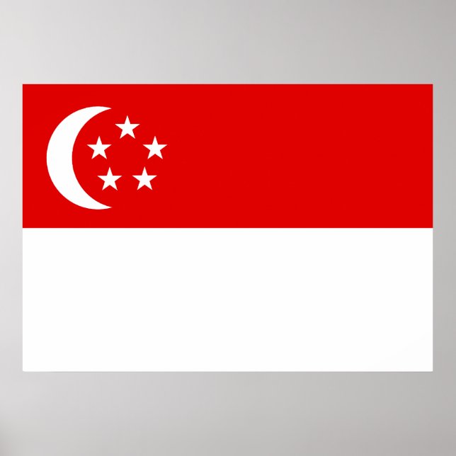Singapore Flag Poster (Front)
