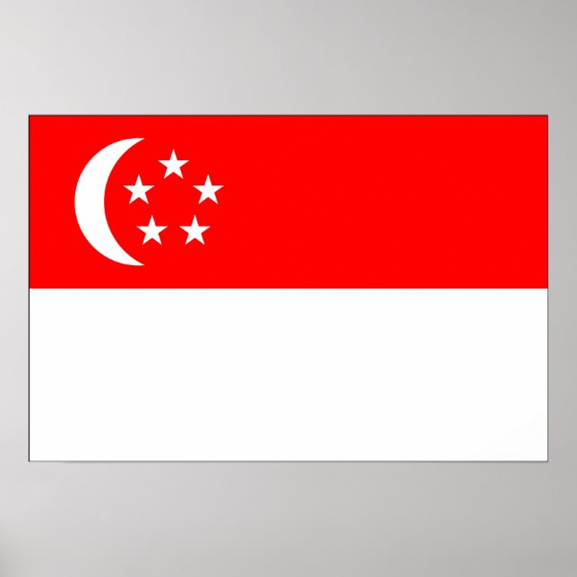 Singapore Flag Poster (Front)