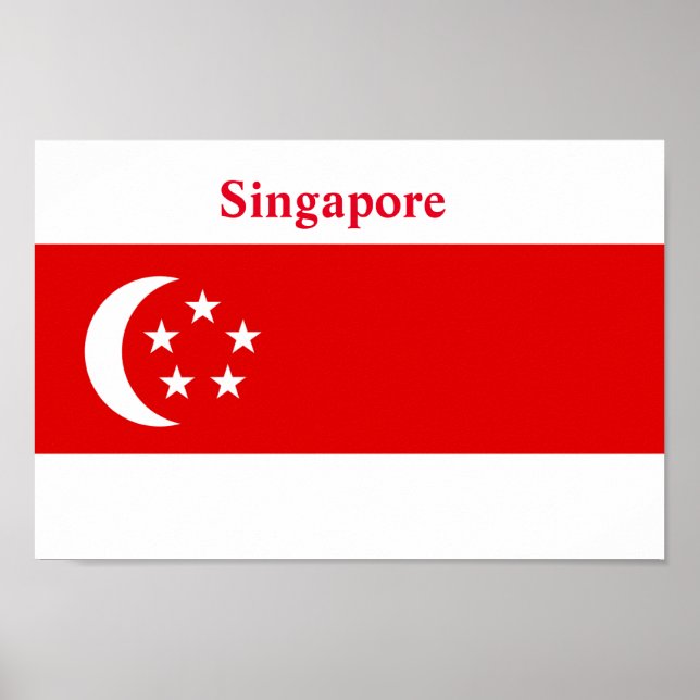 Singapore Flag Poster (Front)