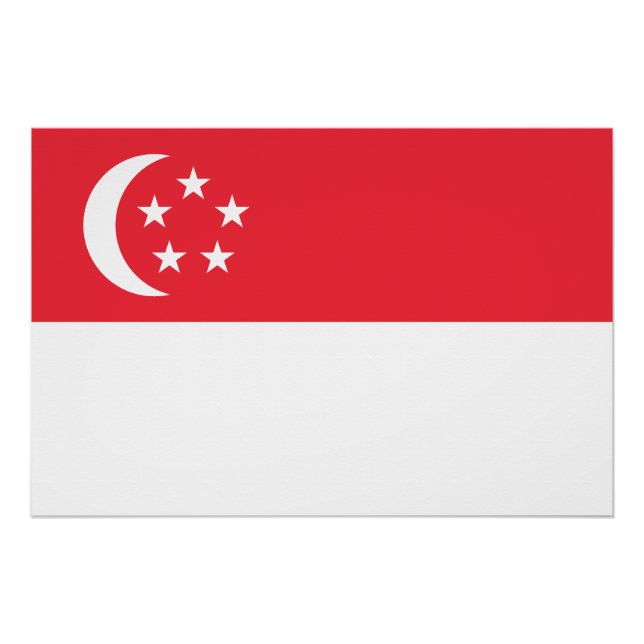 Singapore Flag Poster (Front)