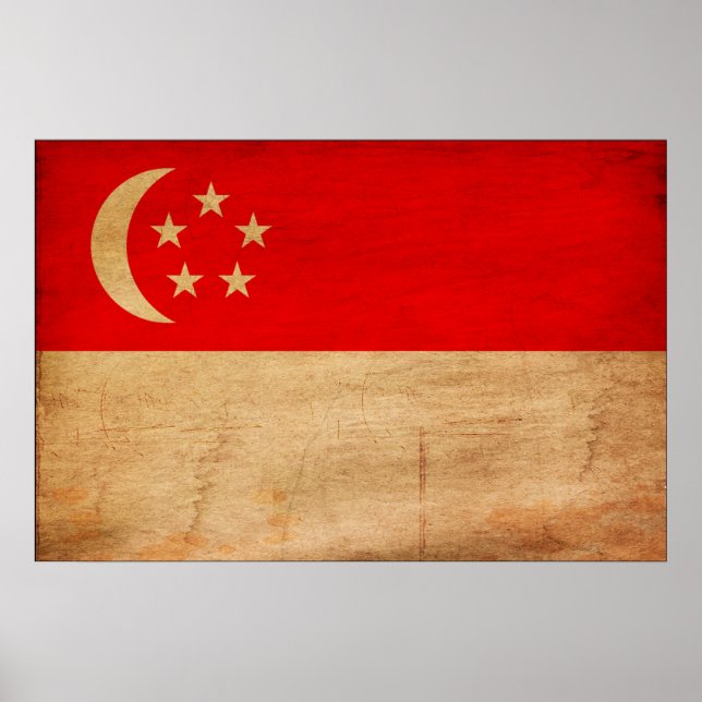 Singapore Flag Poster (Front)