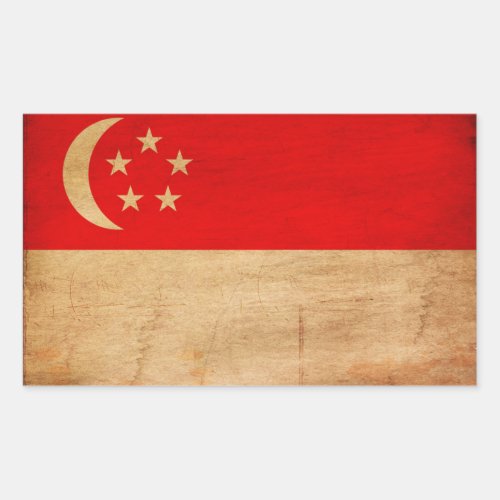Singapore Flag Rectangular Sticker