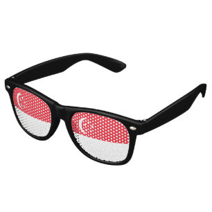 Singapore flag retro sunglasses