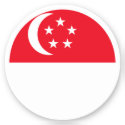 Singapore Flag Round Sticker