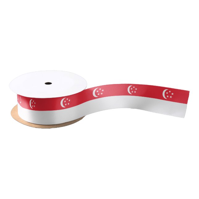 Singapore Flag Satin Ribbon (Spool)