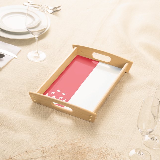 Singapore flag serving tray (Front)