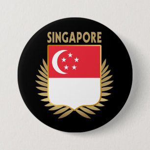 Singapore Flag Shield Button