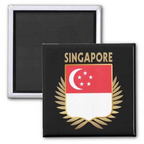 Singapore Flag Shield Magnet