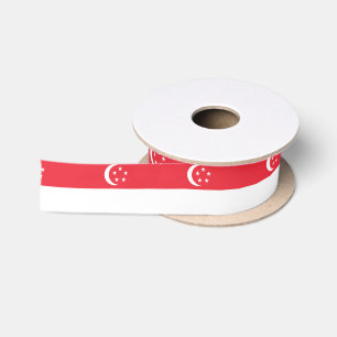 Singapore Flag & Singapore travel, holiday/sports Satin Ribbon