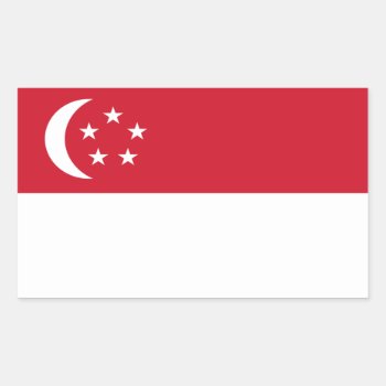 Singapore Flag Sticker by allworldtees at Zazzle