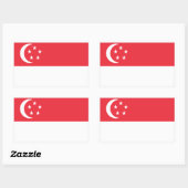 Singapore Flag Stickers* Rectangular Sticker | Zazzle