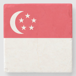 Singapore Flag Stone Coaster