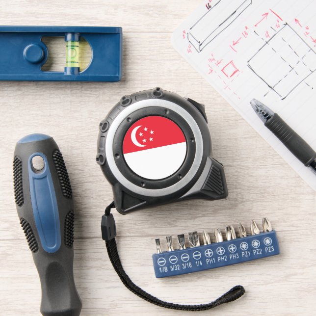 Singapore flag tape measure (Workshop)