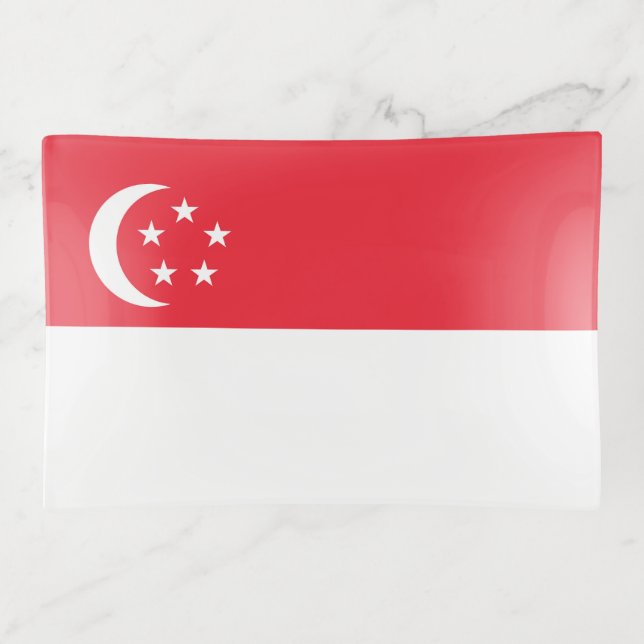 Singapore flag trinket tray (Front)