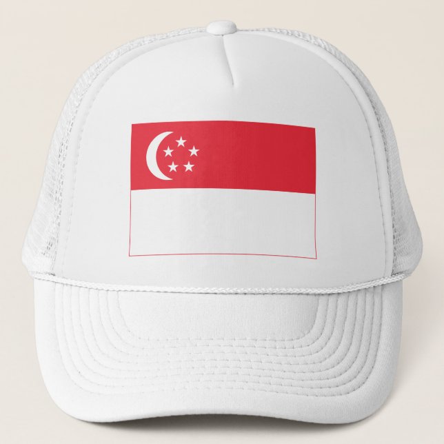 Singapore Flag Trucker Hat (Front)