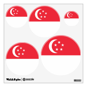 Singapore flag wall decal