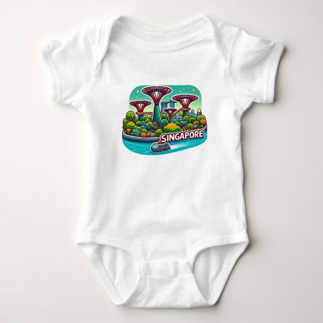 Singapore Garden Baby Bodysuit (Front)
