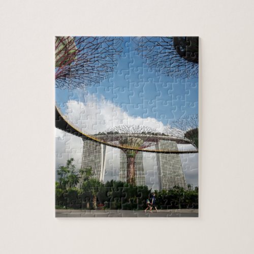 Singapore _ Garden By The Bay and Marina Bay Sands Jigsaw Puzzle