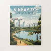 Singapore Gardens By The Bay Travel Art Vintage