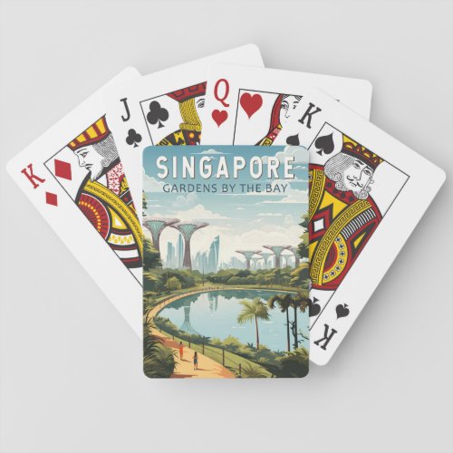 Singapore Gardens By The Bay Travel Art Vintage Playing Cards