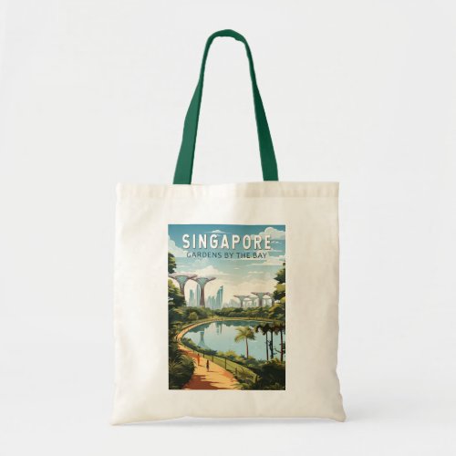Singapore Gardens By The Bay Travel Art Vintage Tote Bag