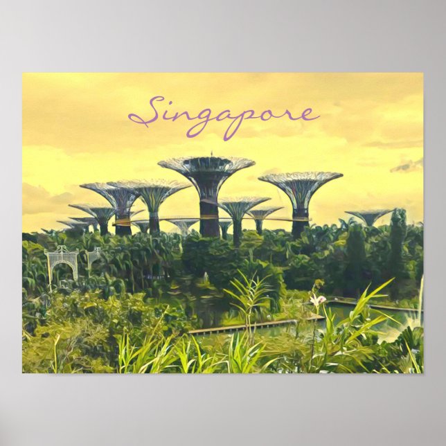 Singapore Gardens by the Bay travel print (Front)