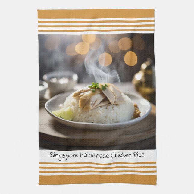 Singapore Hainanese Chicken Rice Kitchen Towel (Vertical)