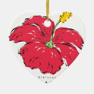 SINGAPORE HIBISCUS COLLECTION CERAMIC ORNAMENT