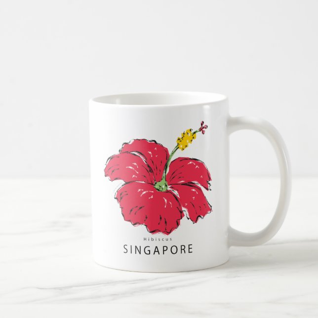 SINGAPORE HIBISCUS COLLECTION COFFEE MUG (Right)