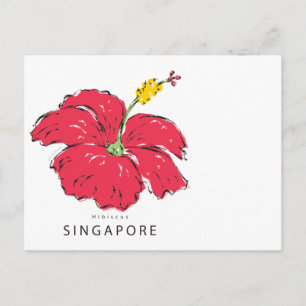 SINGAPORE HIBISCUS COLLECTION POSTCARD