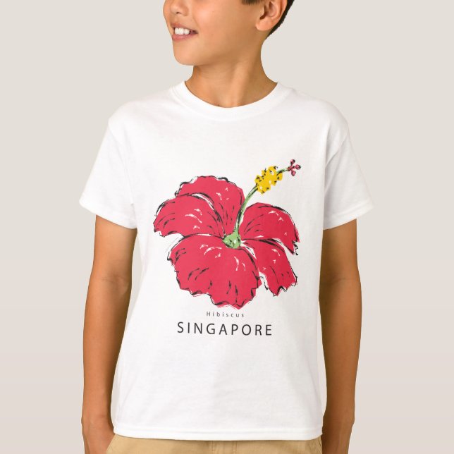 SINGAPORE HIBISCUS COLLECTION T-Shirt (Front)