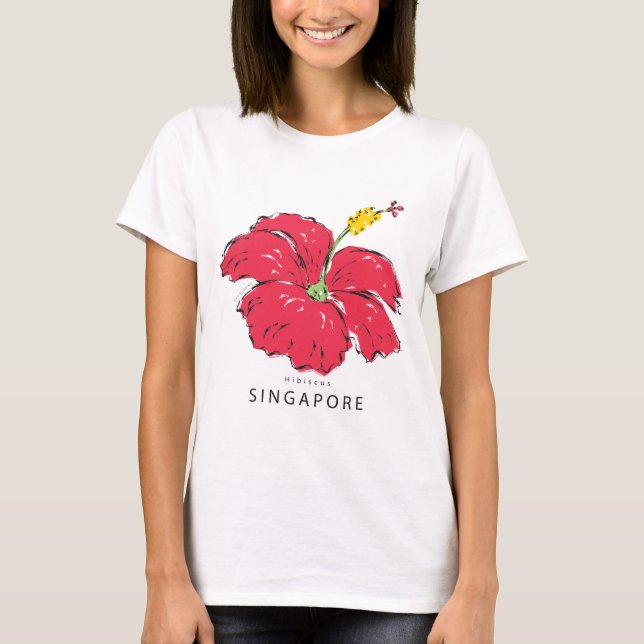 SINGAPORE HIBISCUS COLLECTION T-Shirt (Front)