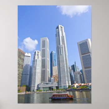 Singapore Highrise Skyline Financial District Poster by wheresmymojo at Zazzle