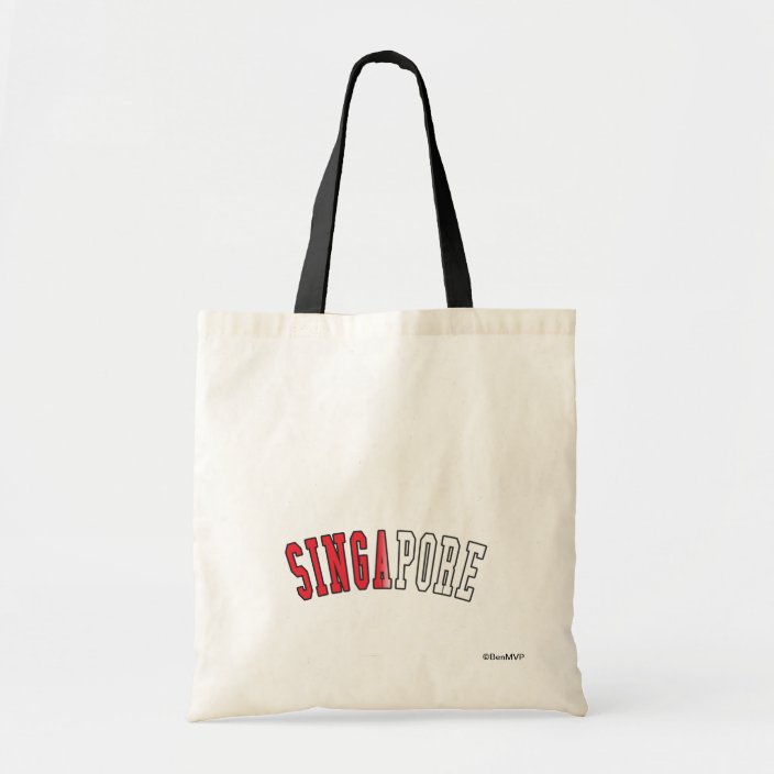 Singapore in National Flag Colors Tote Bag