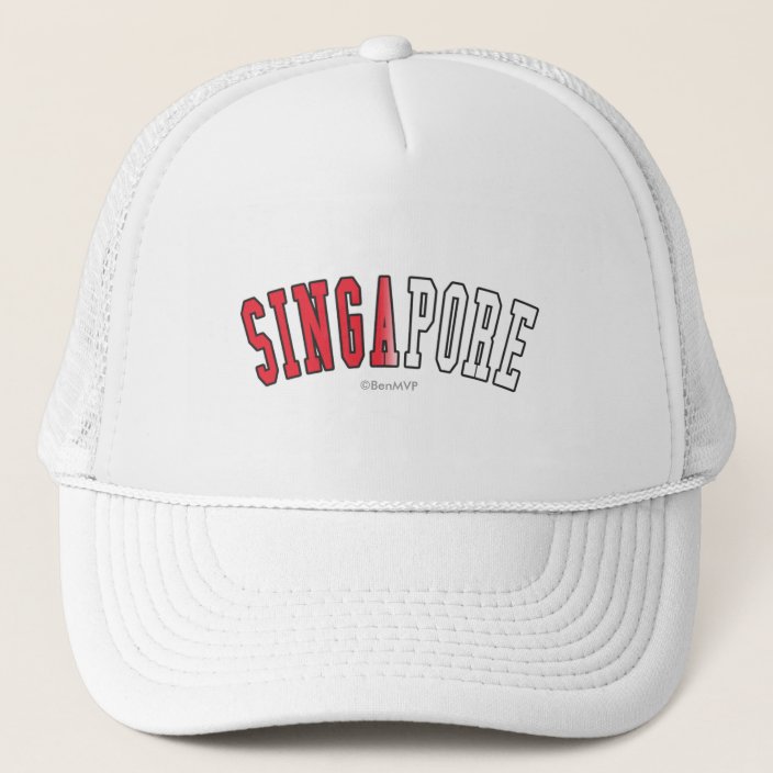 Singapore in Singapore National Flag Colors Trucker Hat