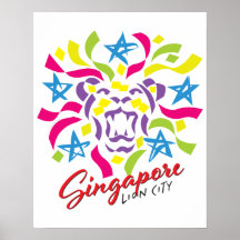 Singapore Lion City Celebration Poster