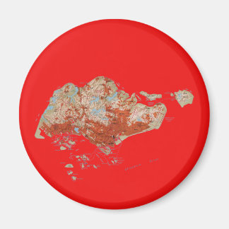 Singapore Map Magnet